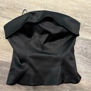 Aritzia Black Strapless Off-Shoulder Bustier Top
